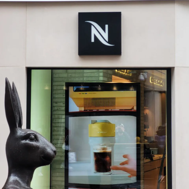 3d sign for high street shop nespresso 3d sign for high street shop