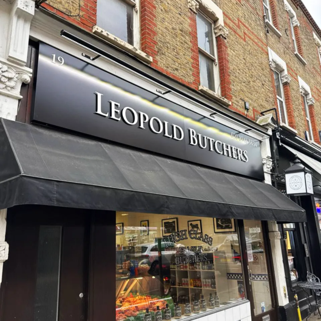 butchers shop sign leopold butchers shop sign