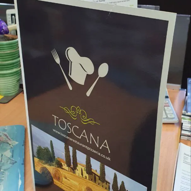 toscana restaurant cards