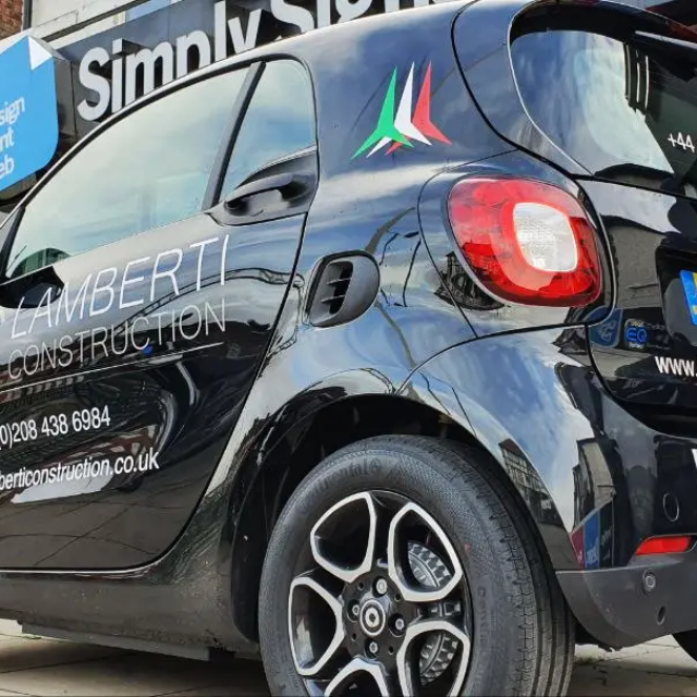 company car signage lamberti construction company car signage