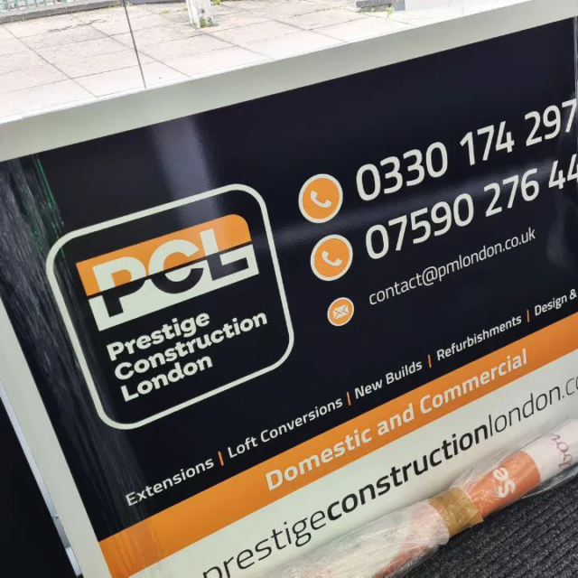 pcl prestige construction london signs design
