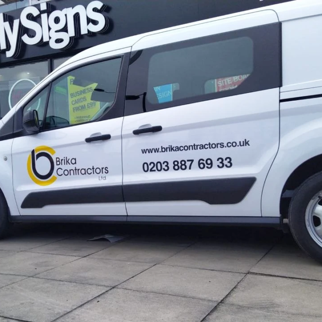 brika contractors van signage