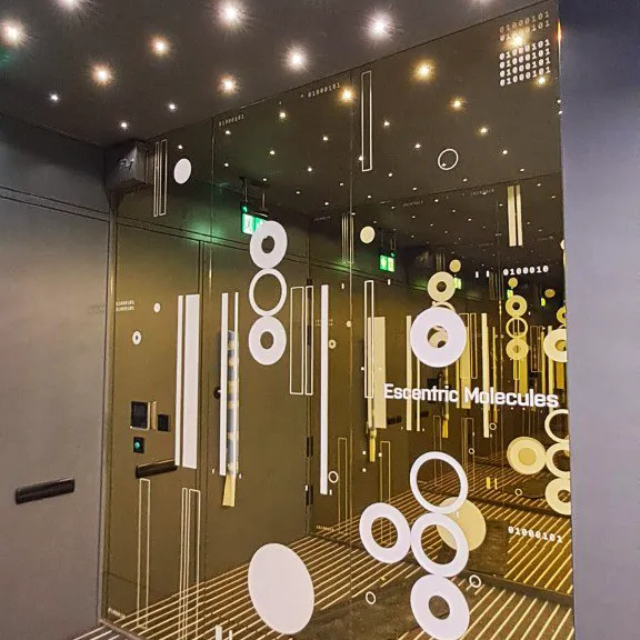eccentric molecules creative window graphics