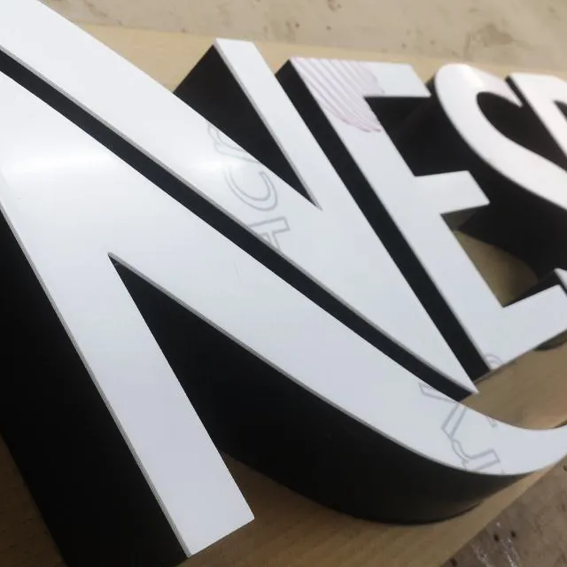 nespresso high street deep 3d letters signage