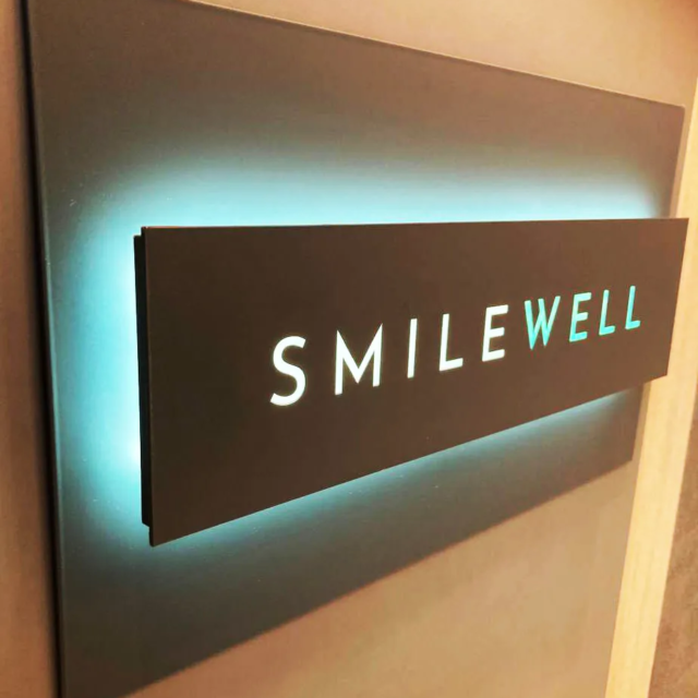 dentists reception sign that lights up smilewell dentists reception sign that lights up