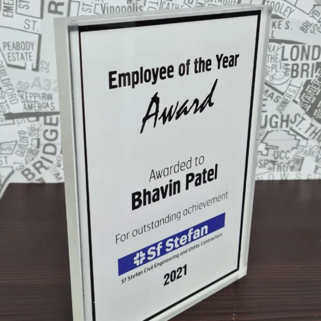 employee of the year award design for signs