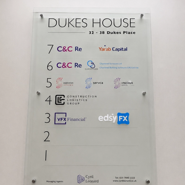 dukes house apartments offices sign