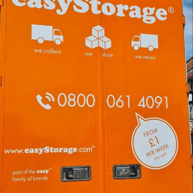 easystorage orange lorry van wrap
