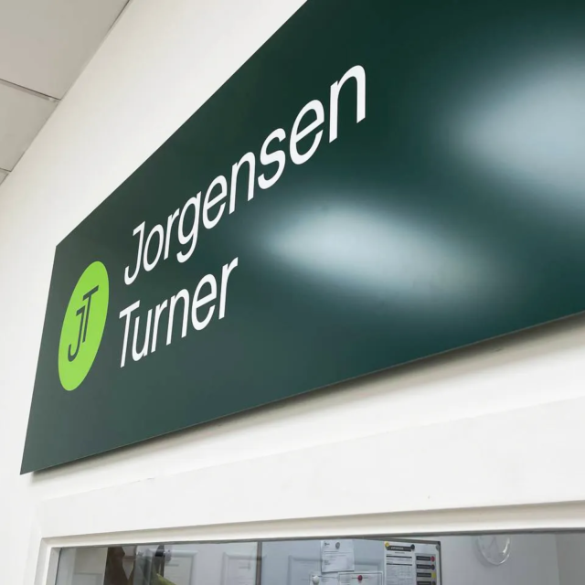 jorgensen turner estate agent cnc cut lettering