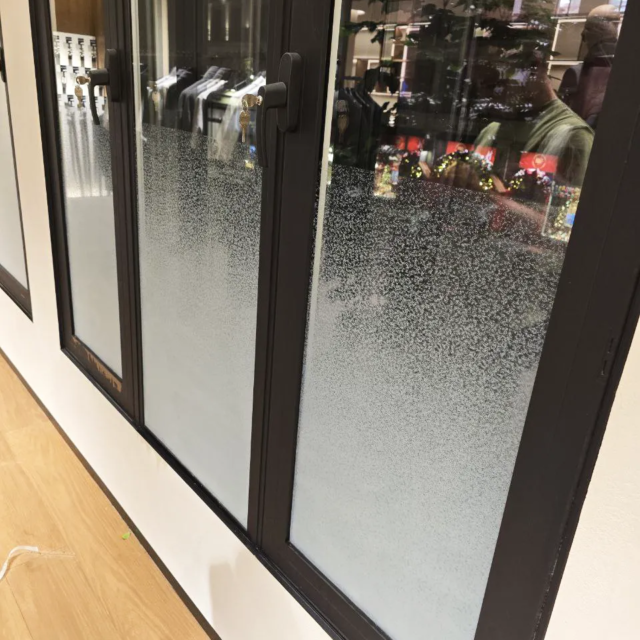 retail gradient frosted windows