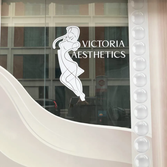 victoria aesthetics graphics for clinic windows
