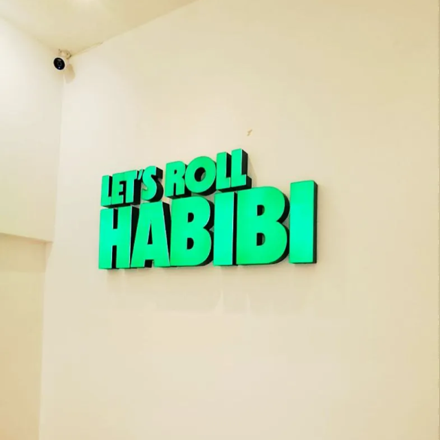 lets roll habibi green light up 3d letters