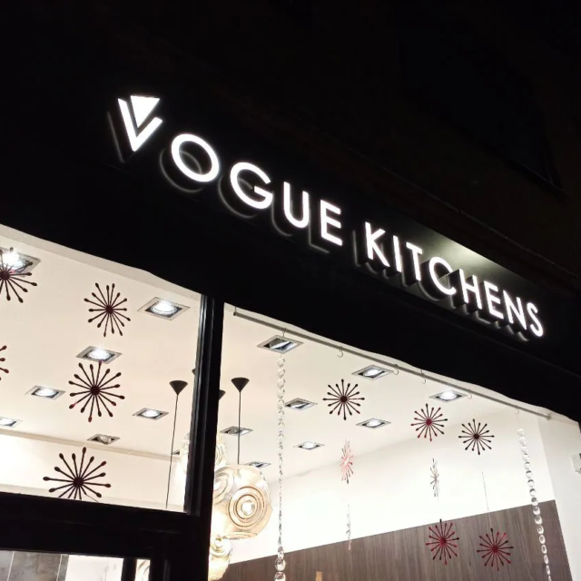 kitchen showroom shop front sign vogue kitchens showroom shop front sign
