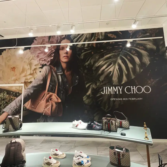 jimmy choo large format print luxury retail
