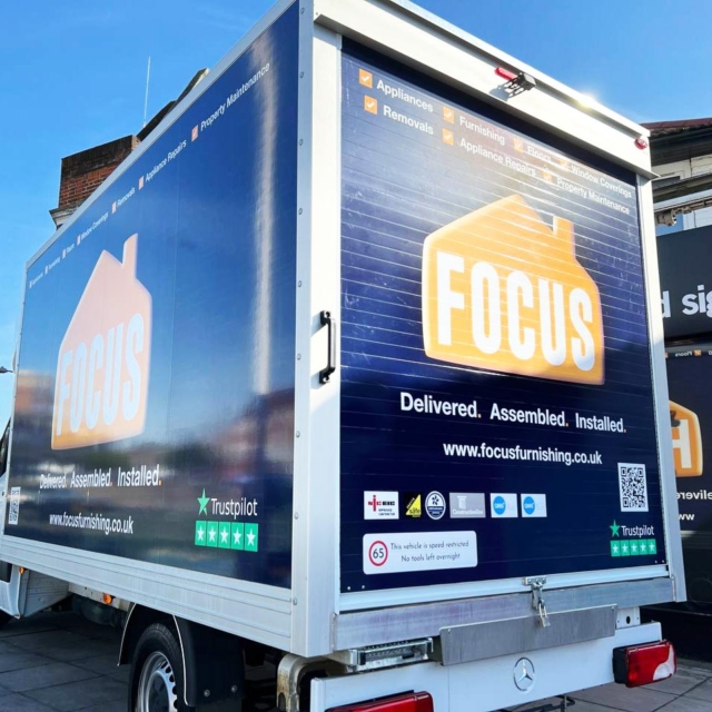 focus large lorry vinyl branding