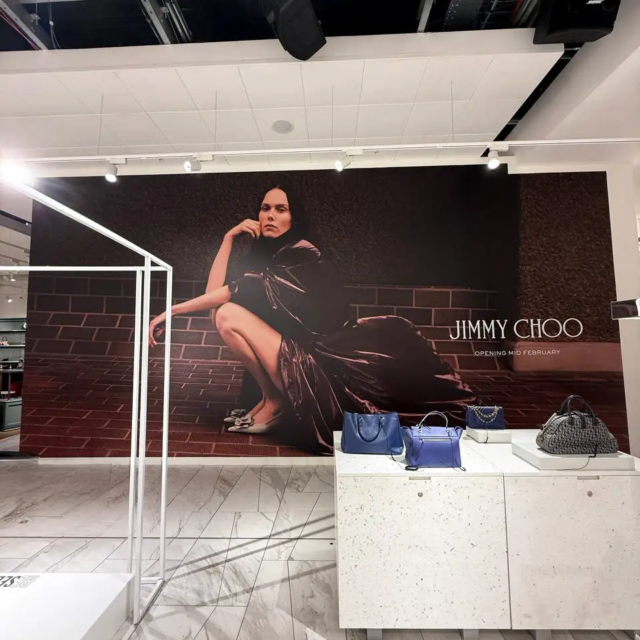jimmy choo large wall mural premium retail