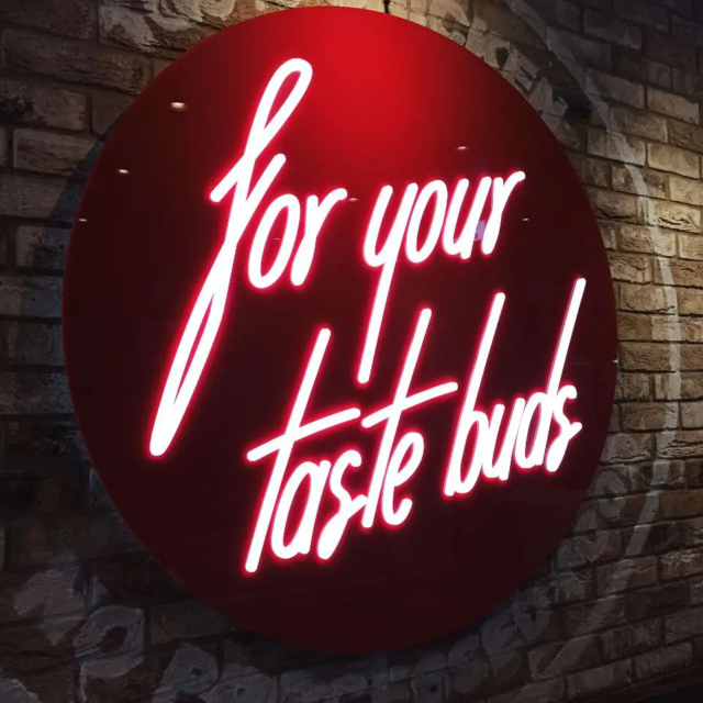 for your taste buds led neon sign interior