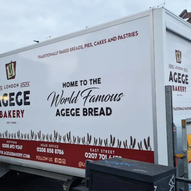 agege bakery lorry branding and signs