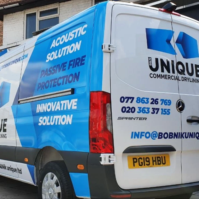 unique commercial dry cleaning partial wrap van graphic