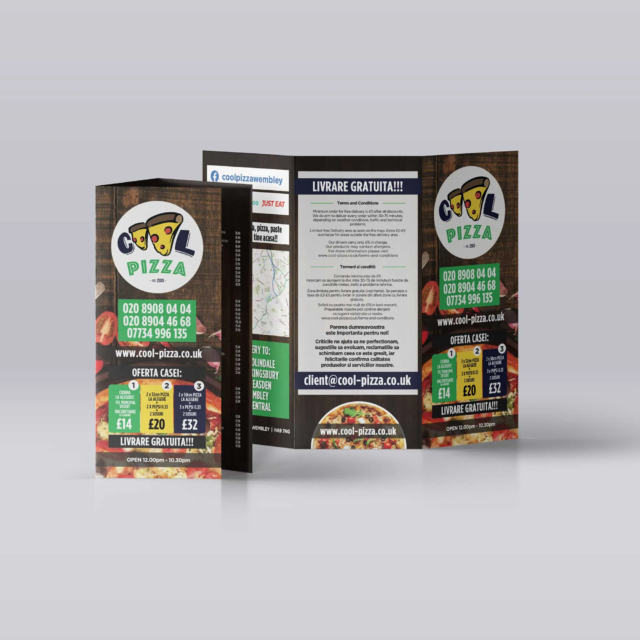 pizza takeaway dl folded leaflets cool pizza takeaway dl folded leaflets