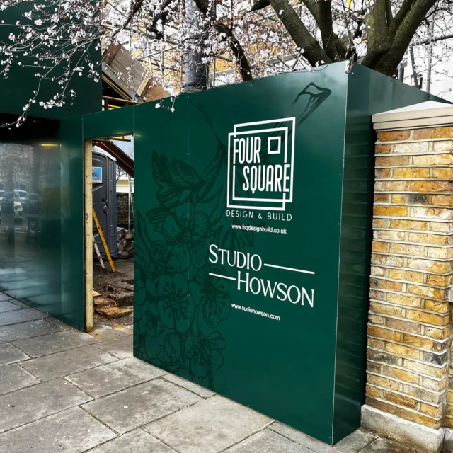 privacy hoarding screen four square studio howson privacy hoarding screen