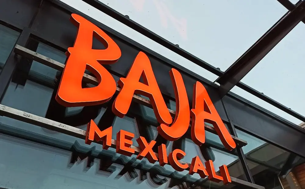 baja mexicali mexican restaurant sign