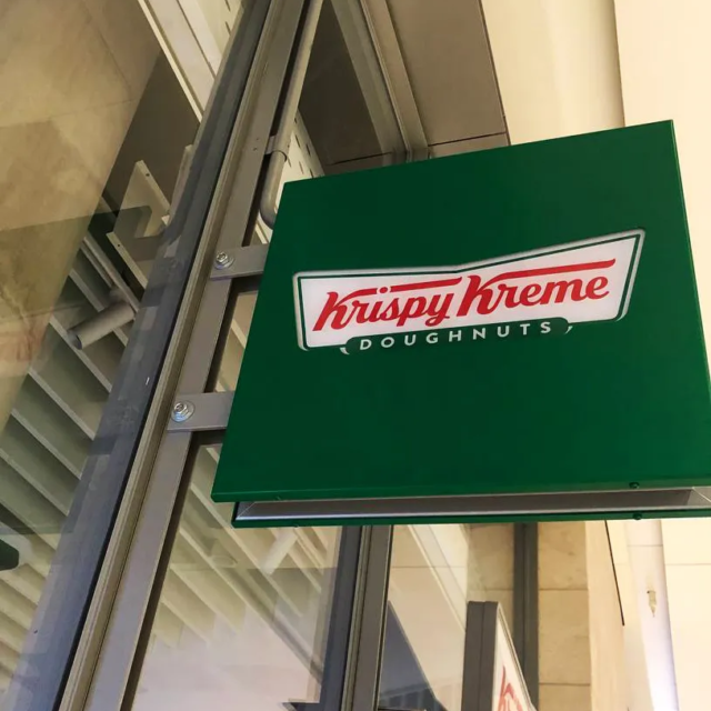 krispy kreme shopfront projecting signage