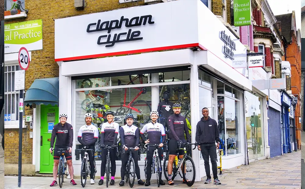clapham cycle shopfront sign
