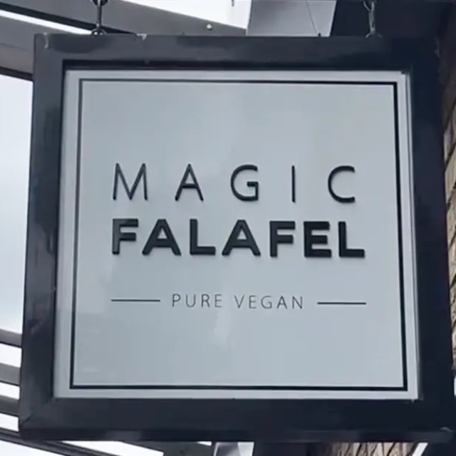 magic falafel street food market projecting sign