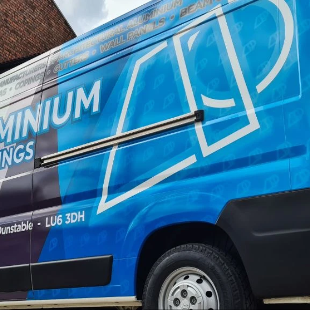 aluminium pressings striking van signage
