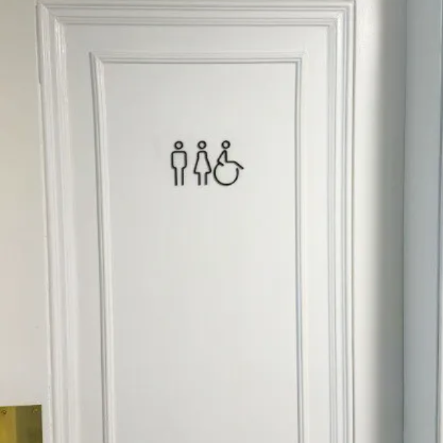 toilets sign for interior