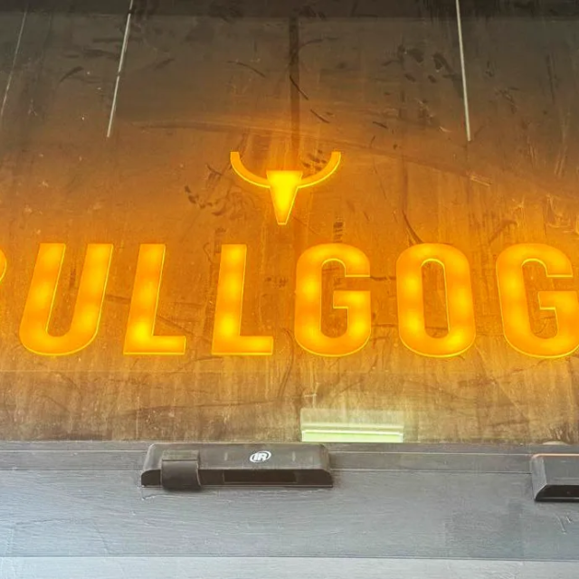 warm light shop front sign bullgogi warm light shop front sign