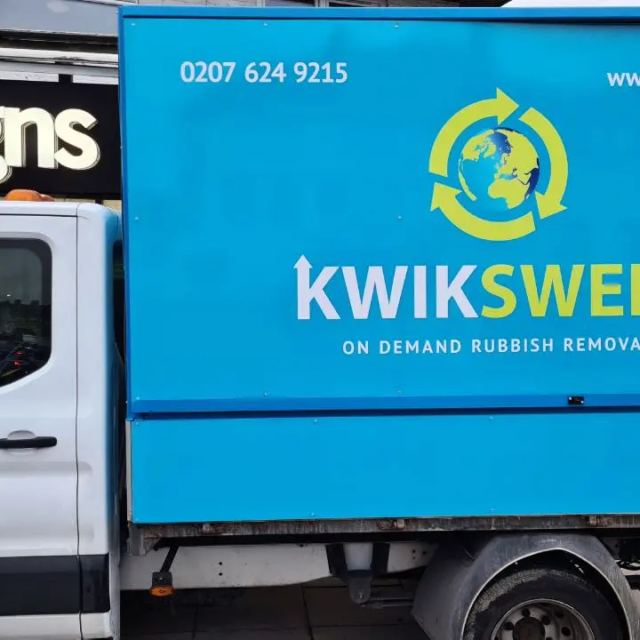 kwiksweep waste removal luton van signage