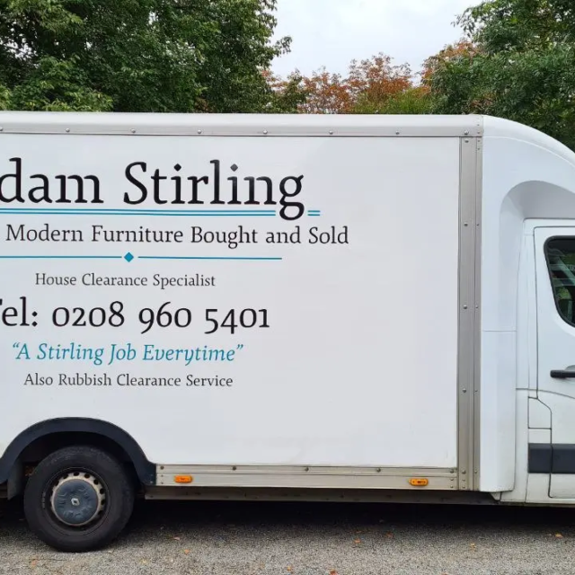 adam stirling white luton van signs