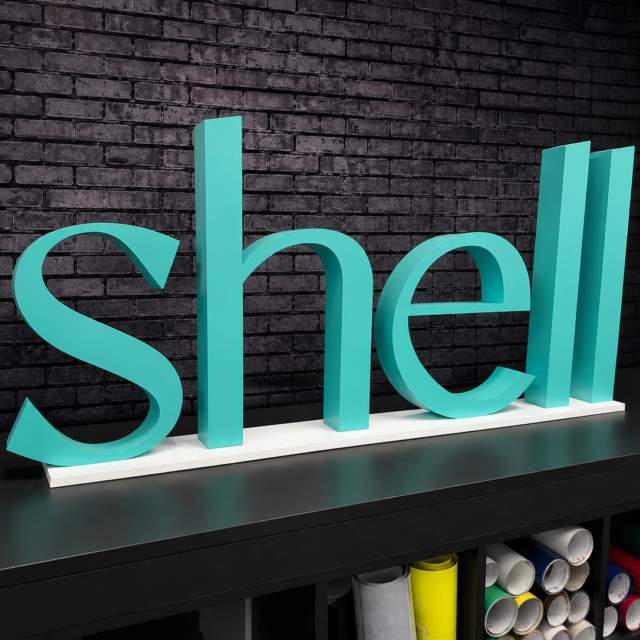 3d-signage shell nail salon 3d letters sign