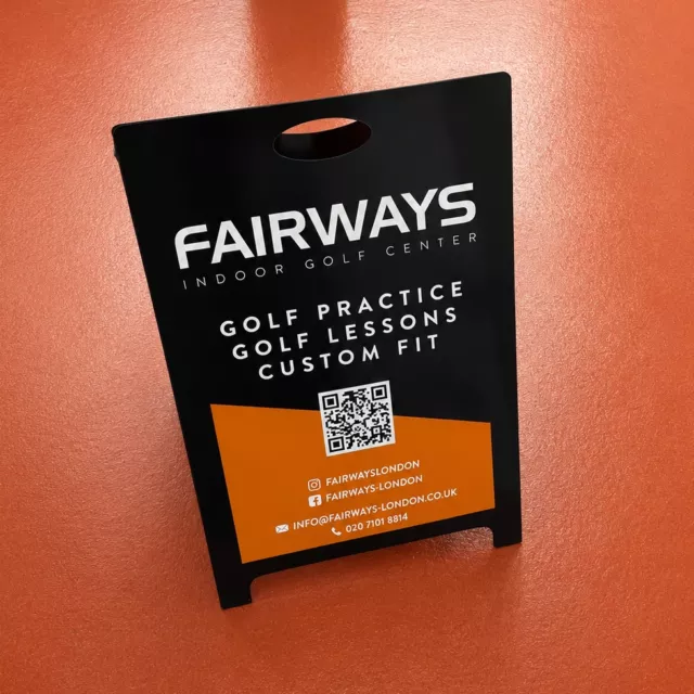 aboard-signs fairways aboard in black and orange