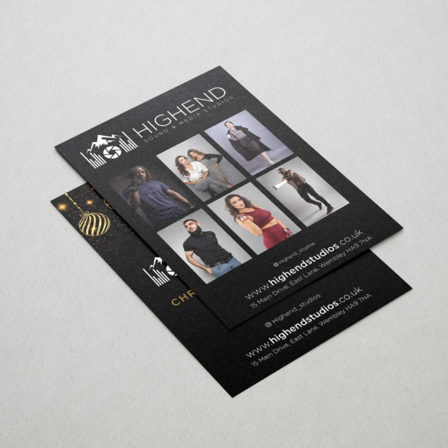 audio company a5 double sided leaflets highend studios audio company double sided a5 leaflets