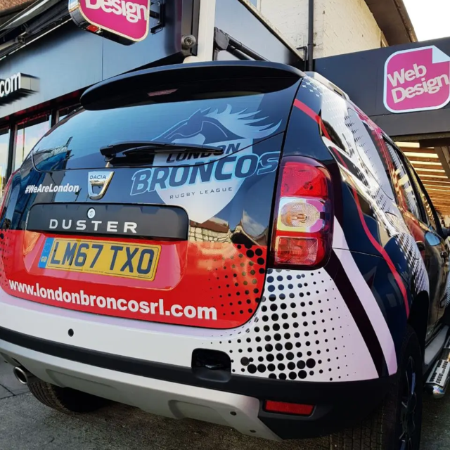 back of car vinyl wrap london bronchos back of car vinyl wrap