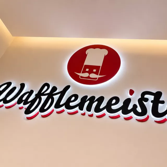 cafe-3d-light-up-signage wafflemeister cafe 3d light up sign for interior