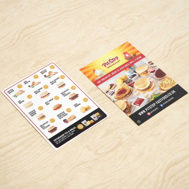 cafe breakfast a5 leaflets pitstop cafe breakfast a5 leaflets