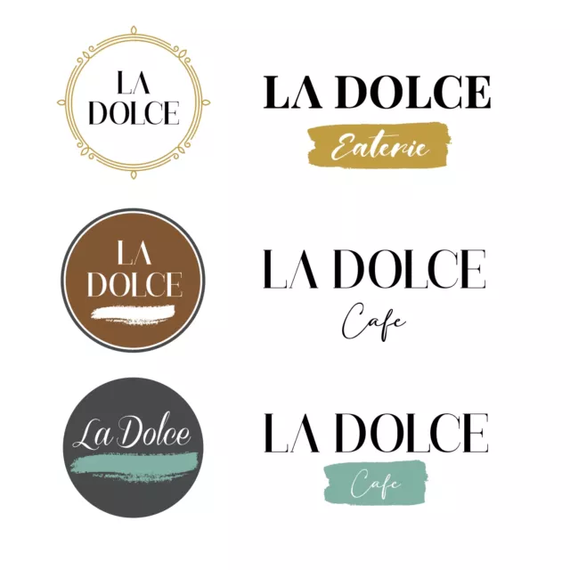 cafe logo design la dolce cafe logo design