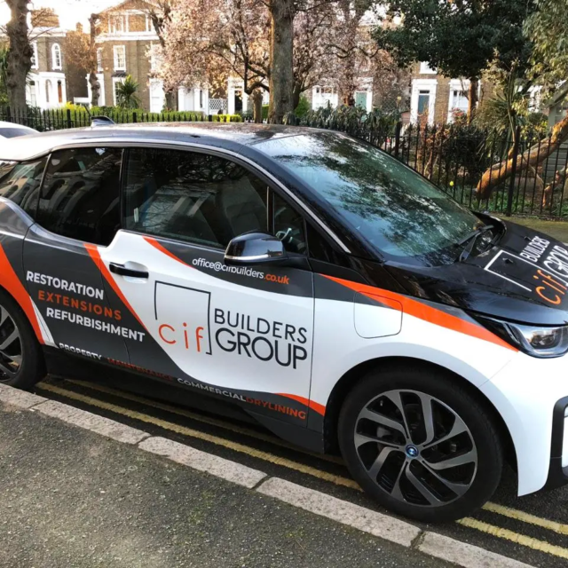 car branding design for cif builders group
