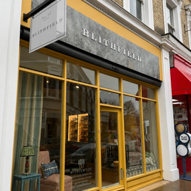 central-london-shop-front-signage blithfield furniture shop front signage london