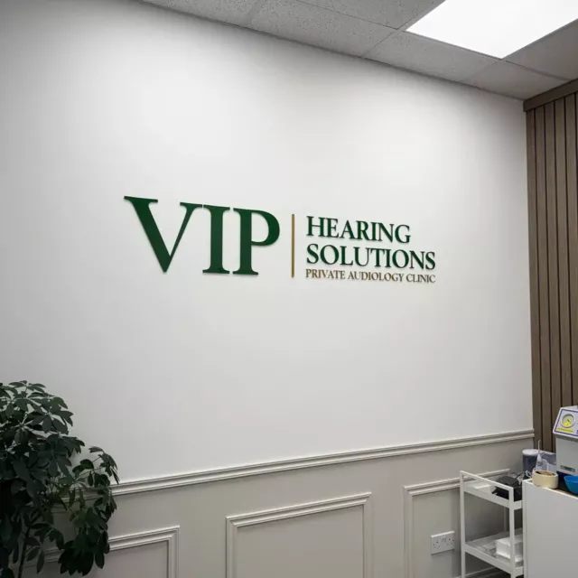 clinic reception signage vip hearing solutions clinic reception signage
