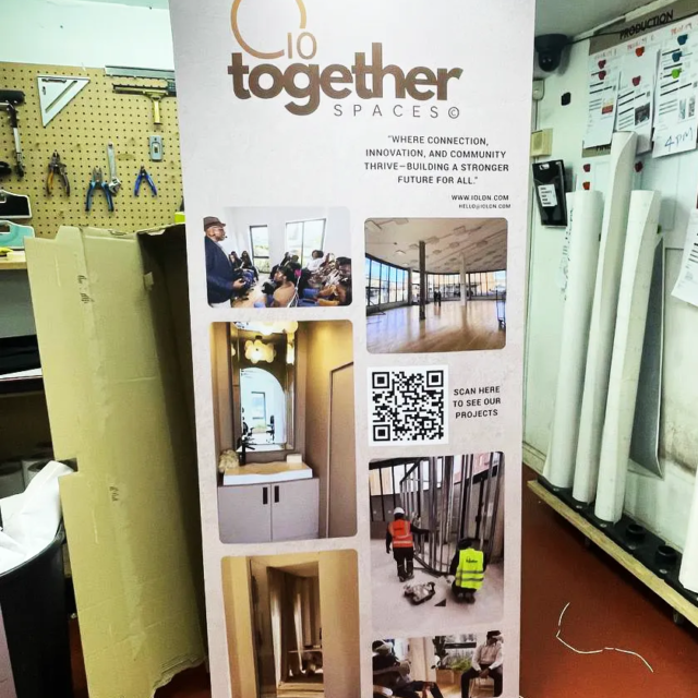 together spaces design for roller banner