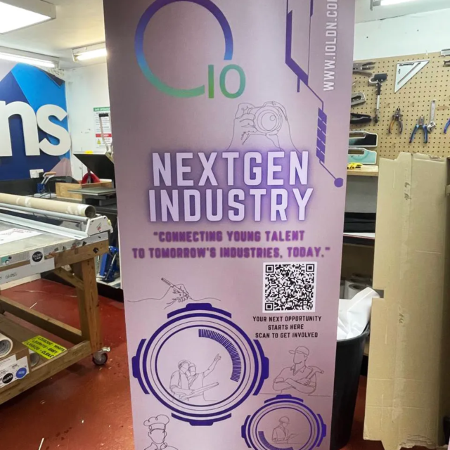 nextgen industry exhibition pull up banner