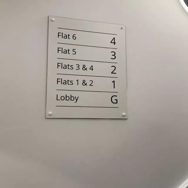 flat apartment block signs