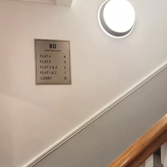 mortimer street metal flat directions signs
