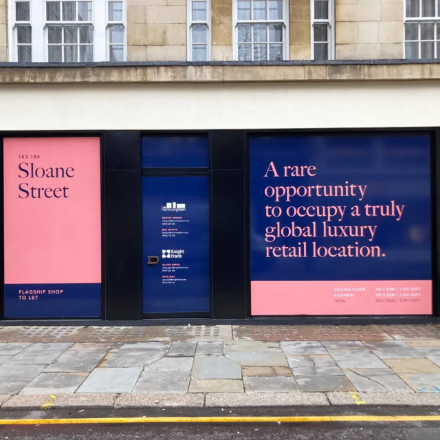 full window graphics for estate agents knight frank sloane street full window graphics for estate agents