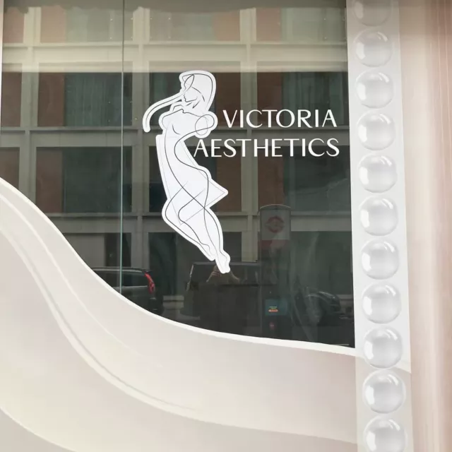victoria aesthetics graphics for clinic windows